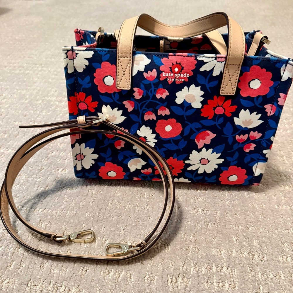 Kate Spade Floral Canvas Tote with Strap